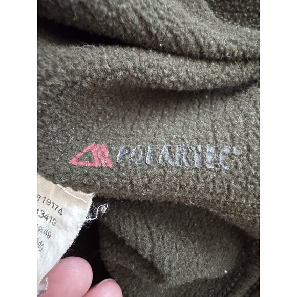 REI Polartec 1/4 Zip Green Pullover Long Sleeve Shirt Men's Medium Hiking Camp - Picture 4 of 6